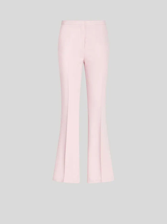 Women Flared Stretch Cady Trousers Etro Trousers
