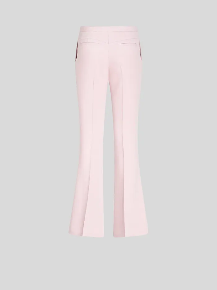 Women Flared Stretch Cady Trousers Etro Trousers