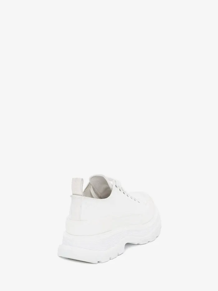 Women Flat Shoes Alexander McQueen Tread Slick Lace Up White