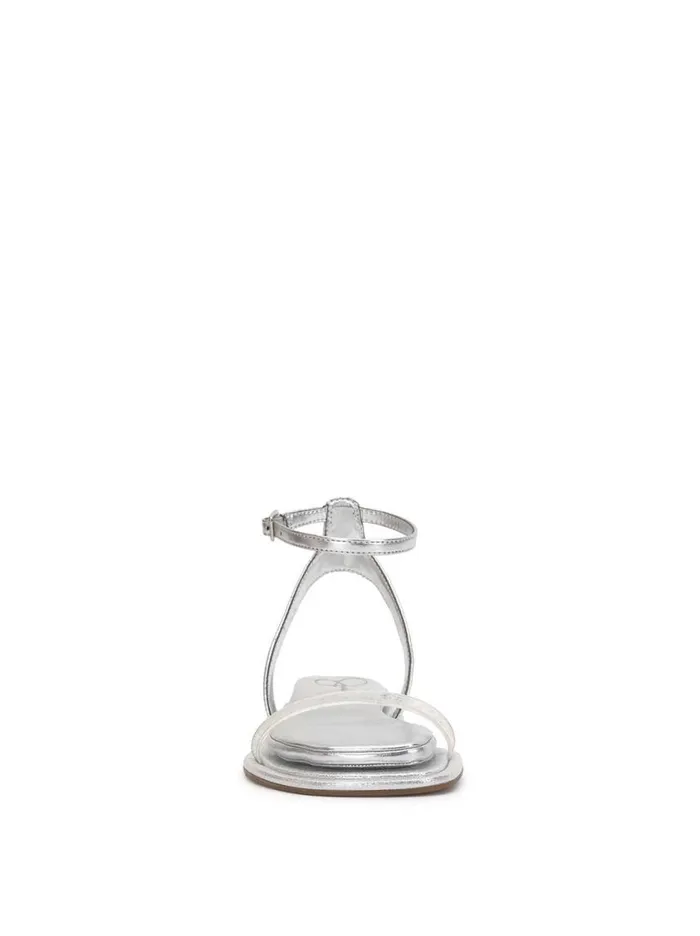Women Flats Jessica Simpson Betania Sandal In Silver
