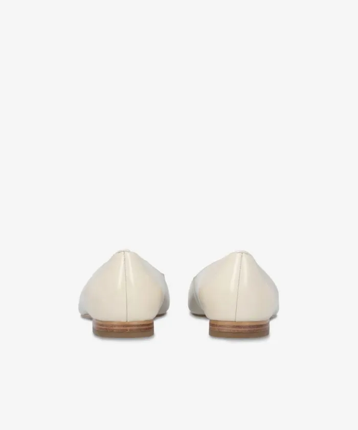 Women Flats Pinko Nappa Leather Ballerinas With Metal Toe Yoghurt Women Flats Pinko Nappa Leather Ballerinas With Metal Toe Yoghurt