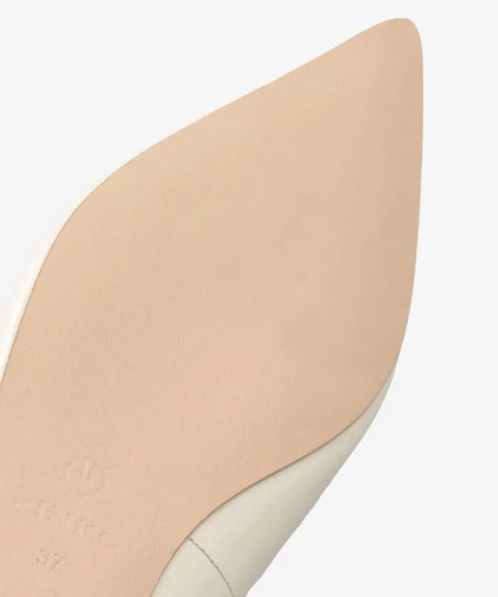 Women Flats Pinko Nappa Leather Ballerinas With Metal Toe Yoghurt Women Flats Pinko Nappa Leather Ballerinas With Metal Toe Yoghurt