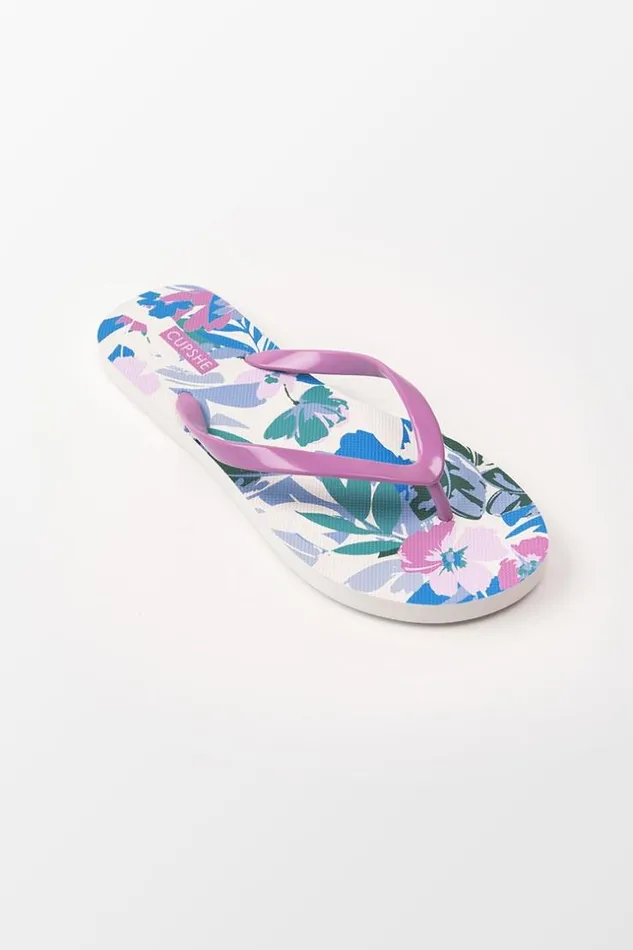 Women Flip Flops Cupshe Flowerburst Floral Flip Flops Multicolor