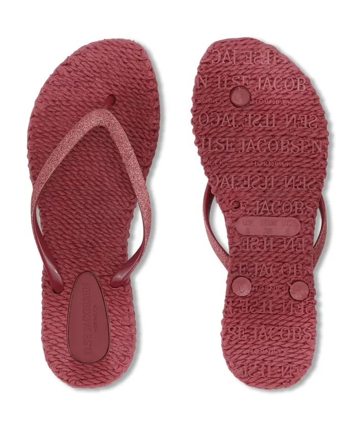 Women Flip Flops Ilse Jacobsen Flip Flop With Glitter 8211 Wine Women Flip Flops Ilse Jacobsen Flip Flop With Glitter 8211 Wine