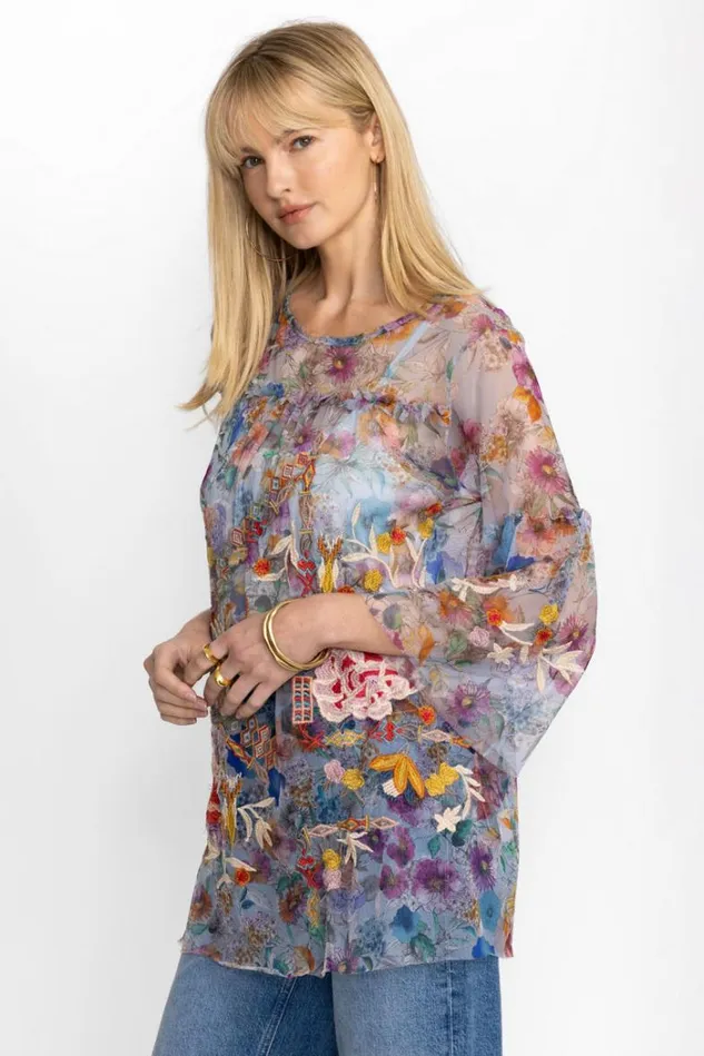 Women FLORA DANCER MESH TOP Flora Dancer Johnny Was Tops Women FLORA DANCER MESH TOP Flora Dancer Johnny Was Tops