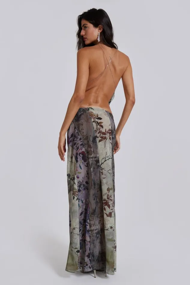 Women Floral Panelled Maxi Skirt Jaded London CoOrds