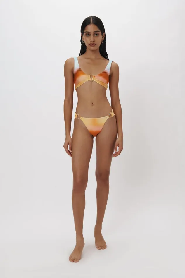 Women Francesca Bikini Bottom Sunset Blur Orchid Jonathan Simkhai Swimwear