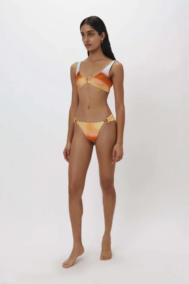 Women Francesca Bikini Bottom Sunset Blur Orchid Jonathan Simkhai Swimwear