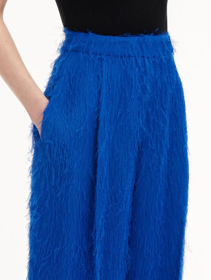 Women Fringe Fil Coup Wide Leg Pant Lapis Oscar De La Renta Pants and Skirts Women Fringe Fil Coup Wide Leg Pant Lapis Oscar De La Renta Pants and Skirts