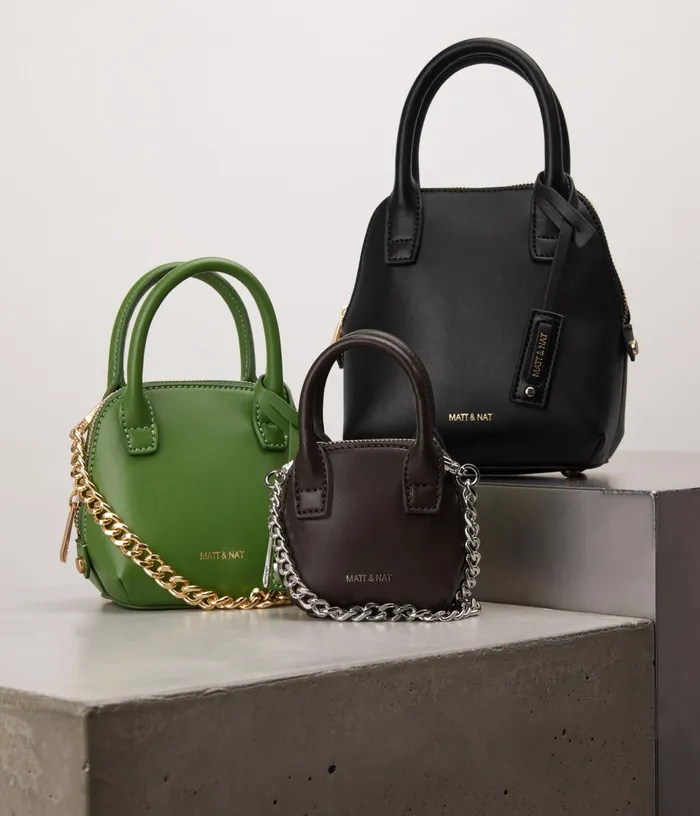 Women Gessi Mini Vegan Satchel 8211 Appleskin Hazel Matt and Nat Satchels
