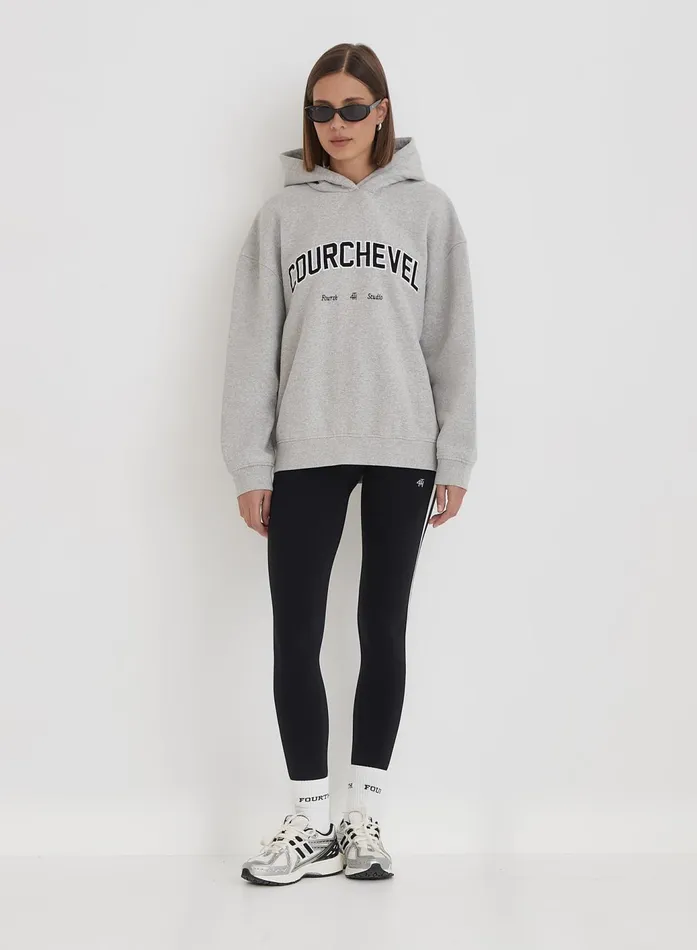 Women Grey Courchevel Slogan Oversized Hoodie Easton 4th and Reckless Athleisure