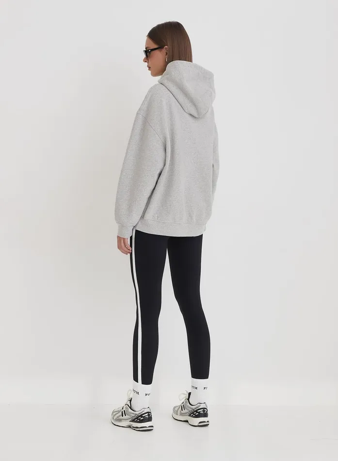 Women Grey Courchevel Slogan Oversized Hoodie Easton 4th and Reckless Athleisure