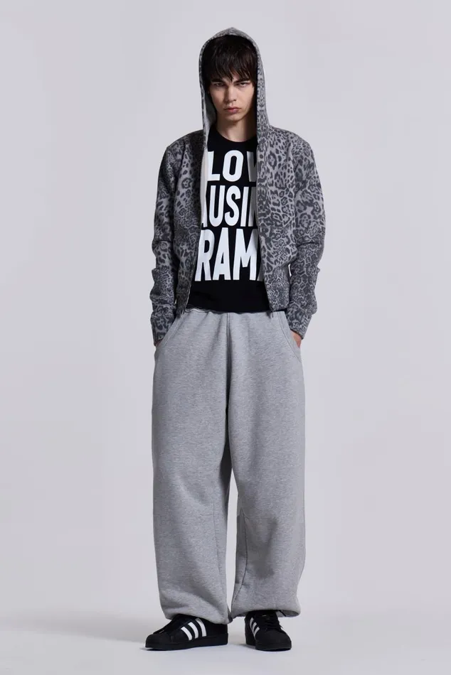 Women Grey Marl Cuffed Monster Jogger Jaded London Loungewear