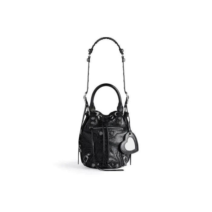 Women Handbags Balenciaga Le Cagole Small Bucket Bag In Black