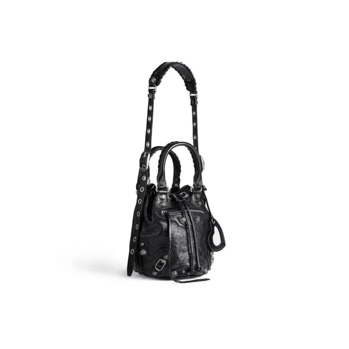 Women Handbags Balenciaga Le Cagole Small Bucket Bag In Black