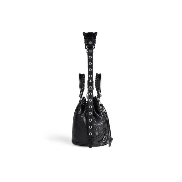 Women Handbags Balenciaga Le Cagole Small Bucket Bag In Black