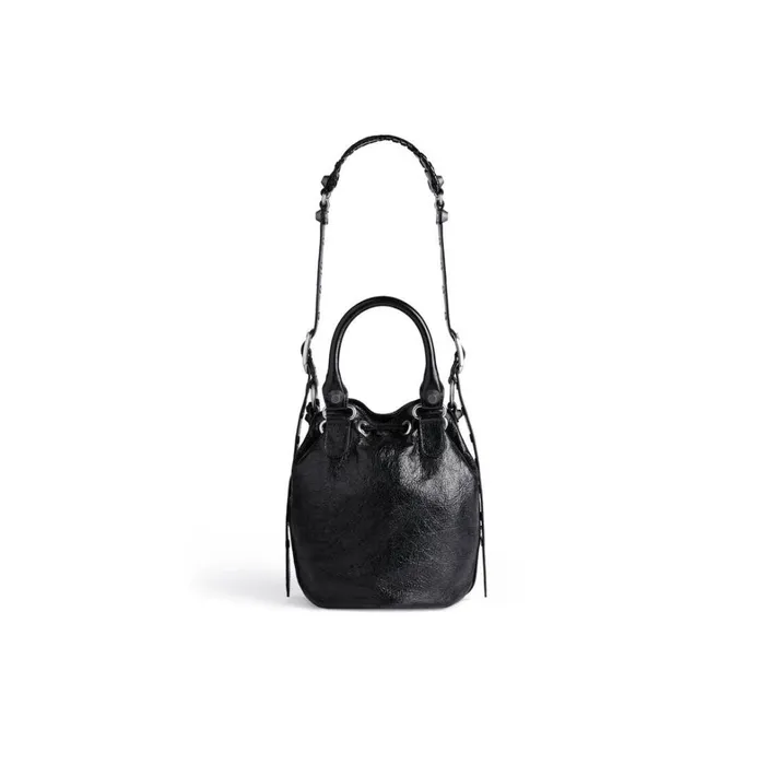 Women Handbags Balenciaga Le Cagole Small Bucket Bag In Black