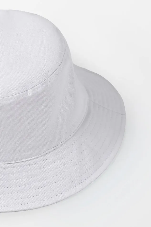 Women Hats and Scarves Cupshe Maribel Minimalism White Bucket Hat White