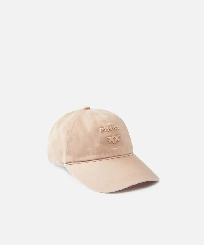 Women Hats Pinko Cap With Logo Embroidery Dark Latte