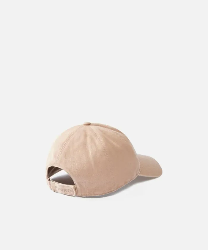 Women Hats Pinko Cap With Logo Embroidery Dark Latte Women Hats Pinko Cap With Logo Embroidery Dark Latte
