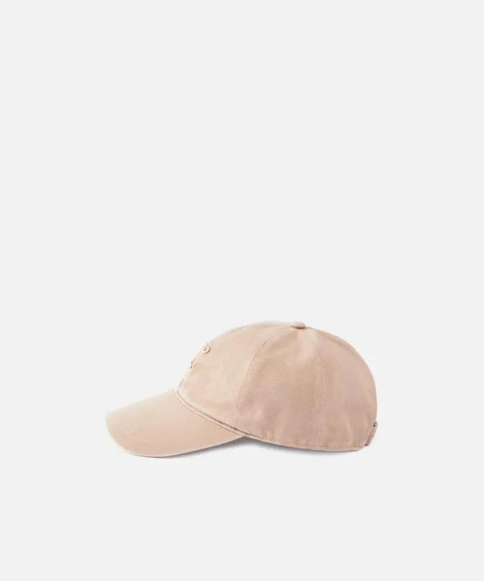Women Hats Pinko Cap With Logo Embroidery Dark Latte Women Hats Pinko Cap With Logo Embroidery Dark Latte