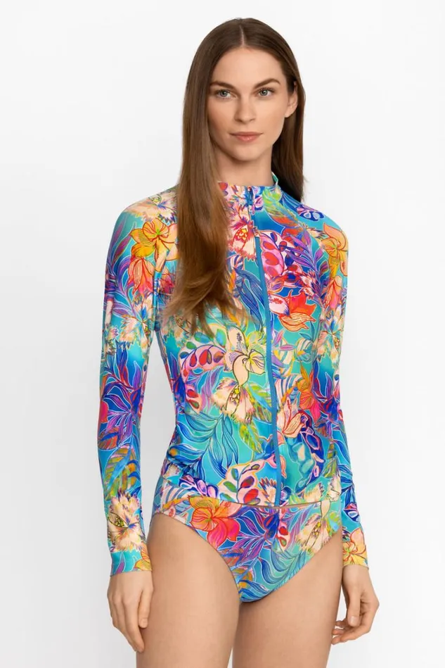 Women HELENA LONG SLEEVE SURF SHIRT Helena Johnny Was Swim and Resort Women HELENA LONG SLEEVE SURF SHIRT Helena Johnny Was Swim and Resort