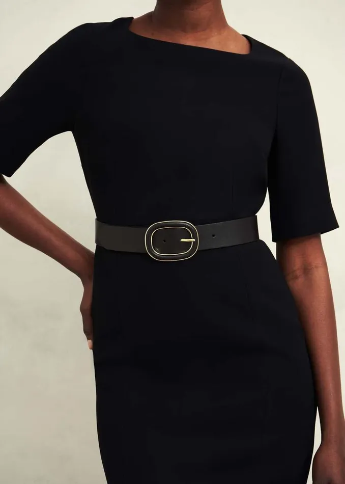 Women HOBBS Belts Rory Leather Waist Belt Black