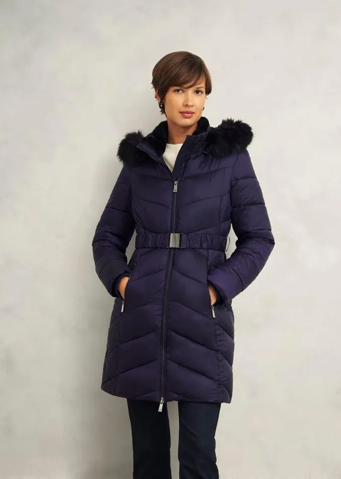 Women HOBBS Coats and Jackets Alis Puffer Navy