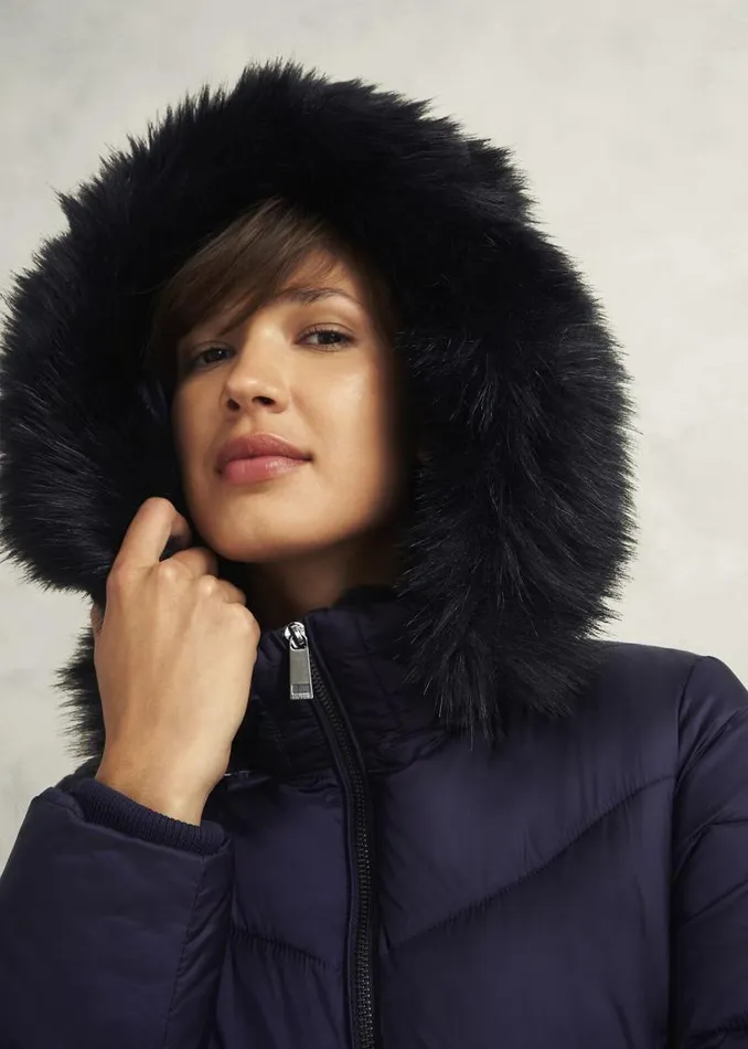 Women HOBBS Coats and Jackets Alis Puffer Navy