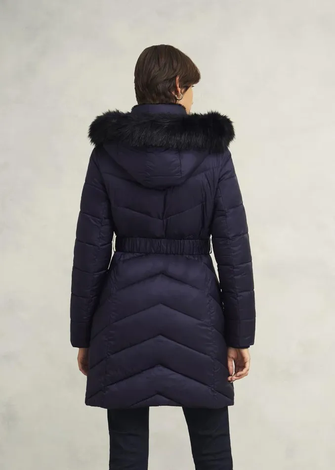 Women HOBBS Coats and Jackets Alis Puffer Navy