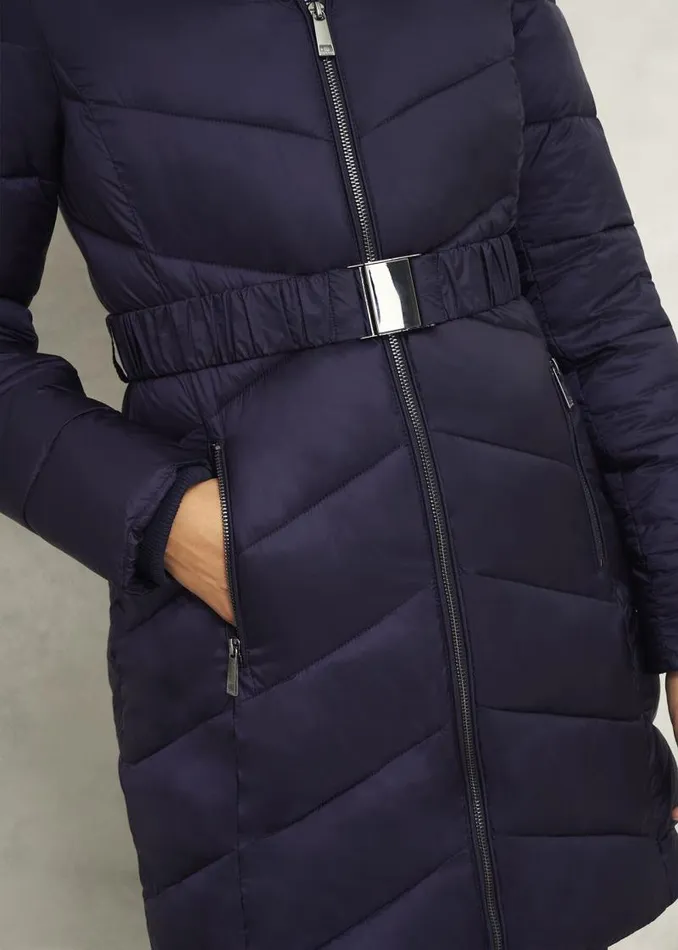 Women HOBBS Coats and Jackets Alis Puffer Navy
