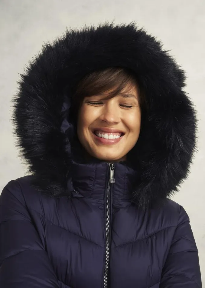 Women HOBBS Coats and Jackets Alis Puffer Navy