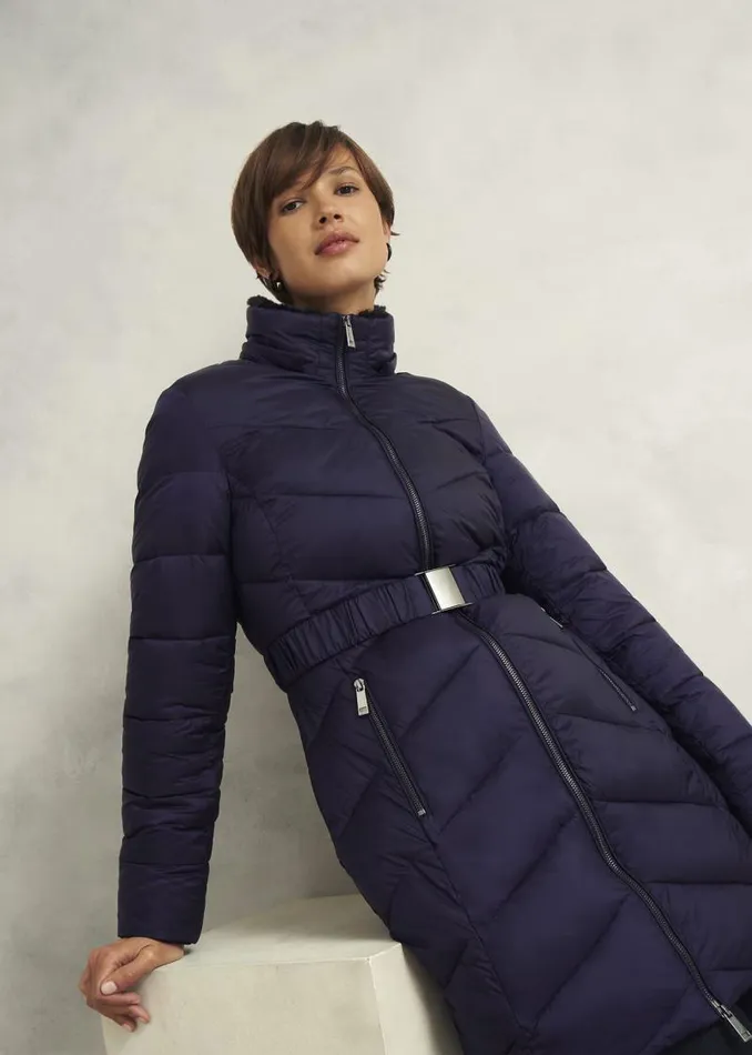 Women HOBBS Coats and Jackets Alis Puffer Navy