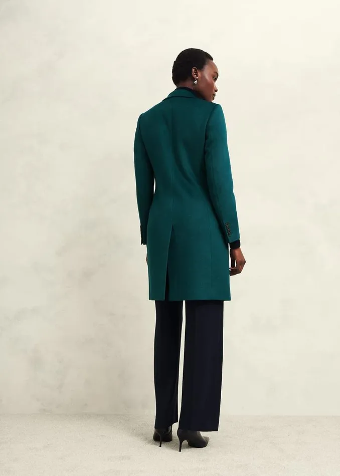 Women HOBBS Coats and Jackets Petite Cavendish Wool Coat Kyanite Green