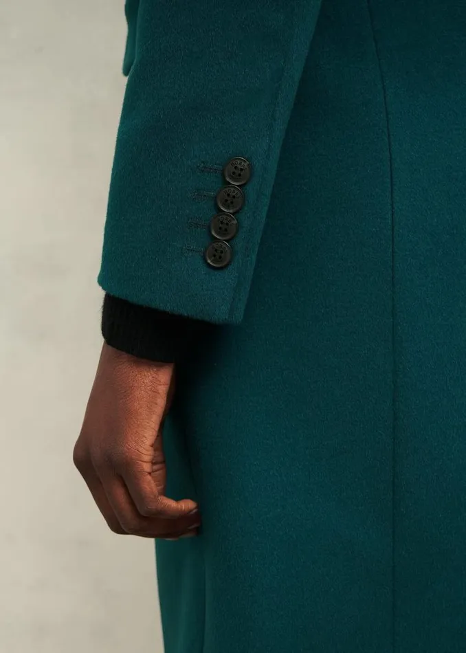 Women HOBBS Coats and Jackets Petite Cavendish Wool Coat Kyanite Green