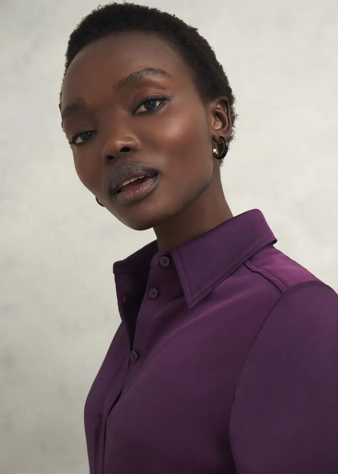 Women HOBBS Dresses and Jumpsuits Arianne Satin Dress Regal Purple