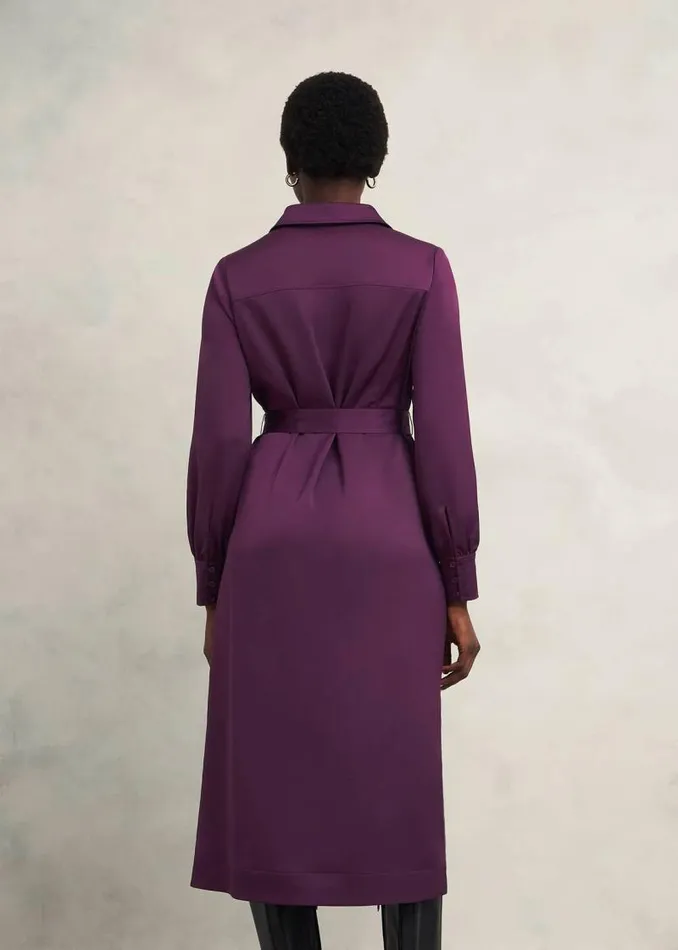 Women HOBBS Dresses and Jumpsuits Arianne Satin Dress Regal Purple