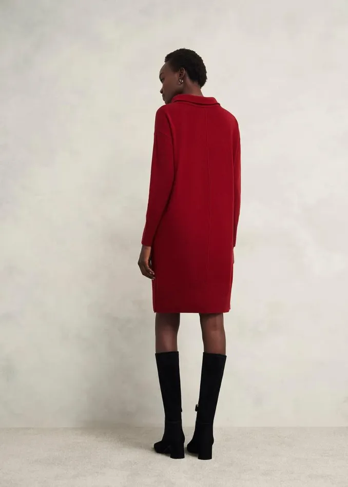 Women HOBBS Dresses and Jumpsuits Audrey Knitted Dress Rhubarb Red