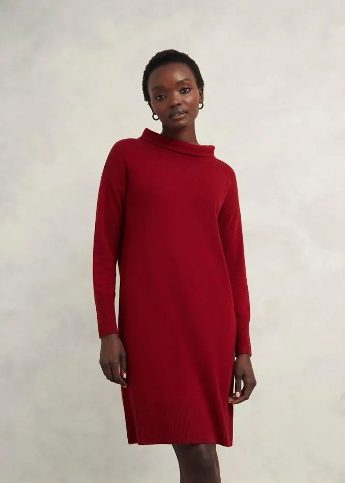 Women HOBBS Dresses and Jumpsuits Audrey Knitted Dress Rhubarb Red
