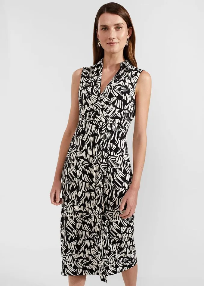 Women HOBBS Dresses and Jumpsuits Petite Clarissa Dress Black Cream