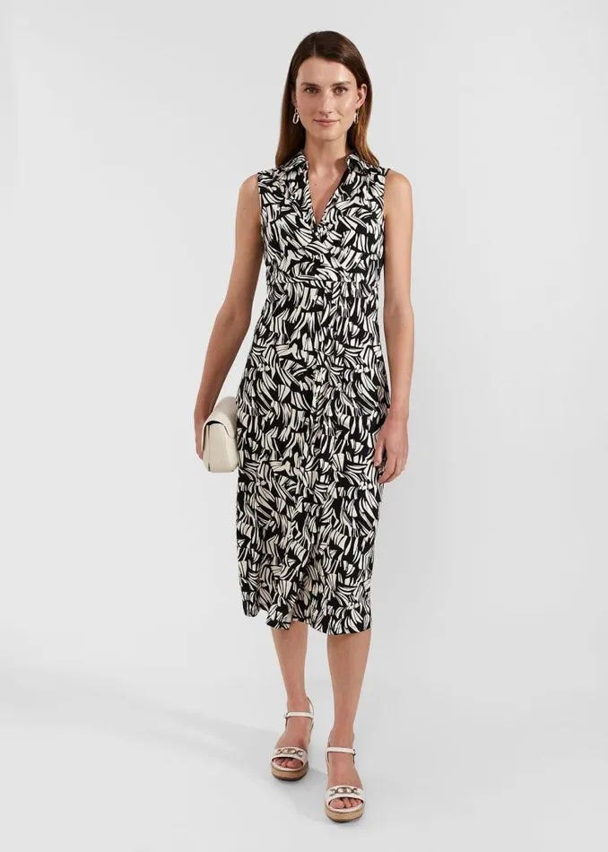 Women HOBBS Dresses and Jumpsuits Petite Clarissa Dress Black Cream