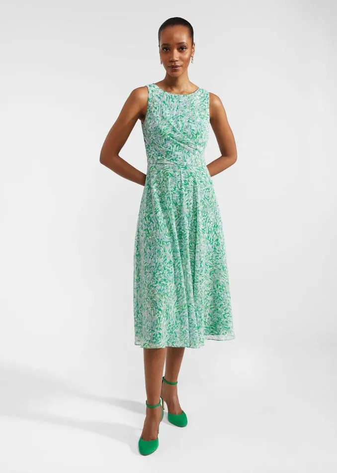Women HOBBS Dresses and Jumpsuits Petite Jess Dress Green Multi