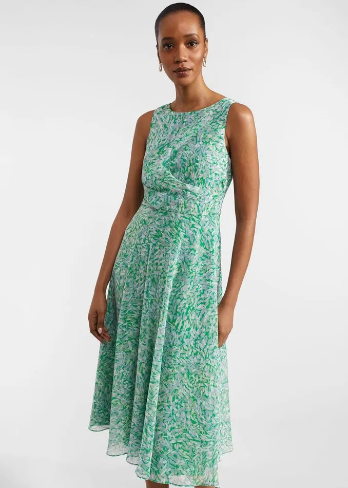 Women HOBBS Dresses and Jumpsuits Petite Jess Dress Green Multi