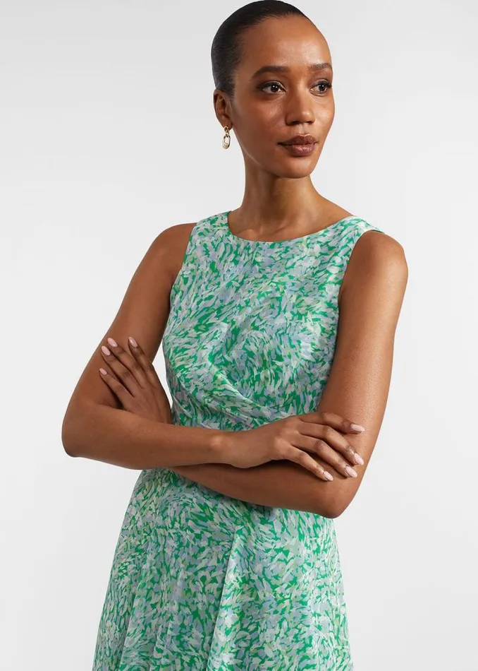 Women HOBBS Dresses and Jumpsuits Petite Jess Dress Green Multi