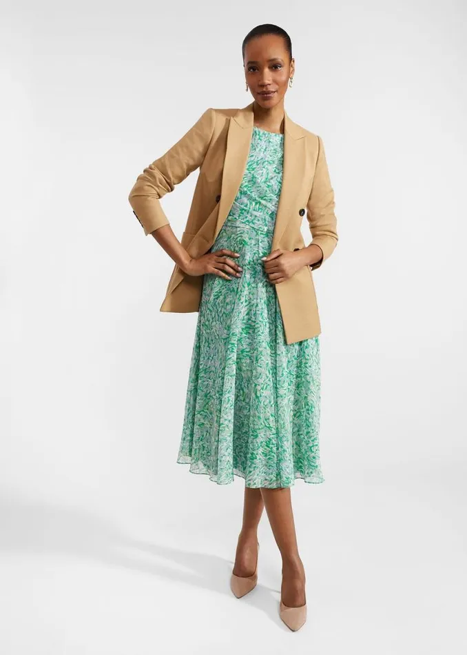 Women HOBBS Dresses and Jumpsuits Petite Jess Dress Green Multi
