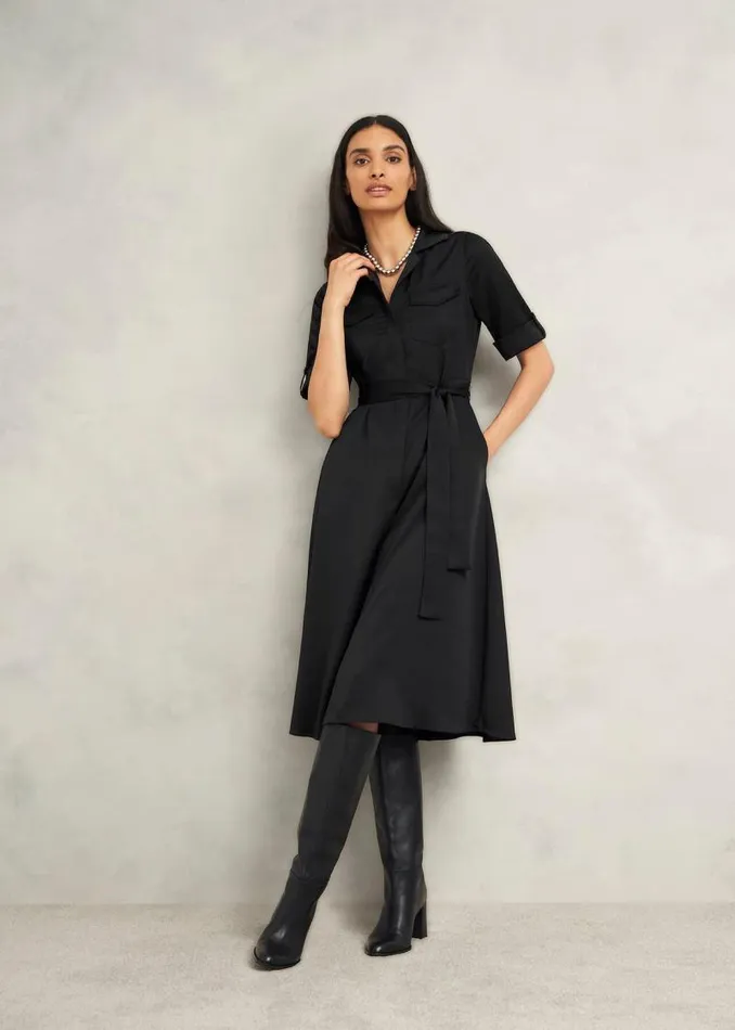 Women HOBBS Dresses and Jumpsuits Towneley Satin Dress Black