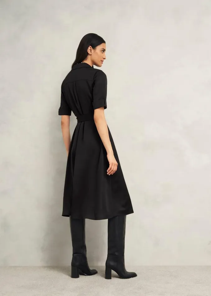 Women HOBBS Dresses and Jumpsuits Towneley Satin Dress Black