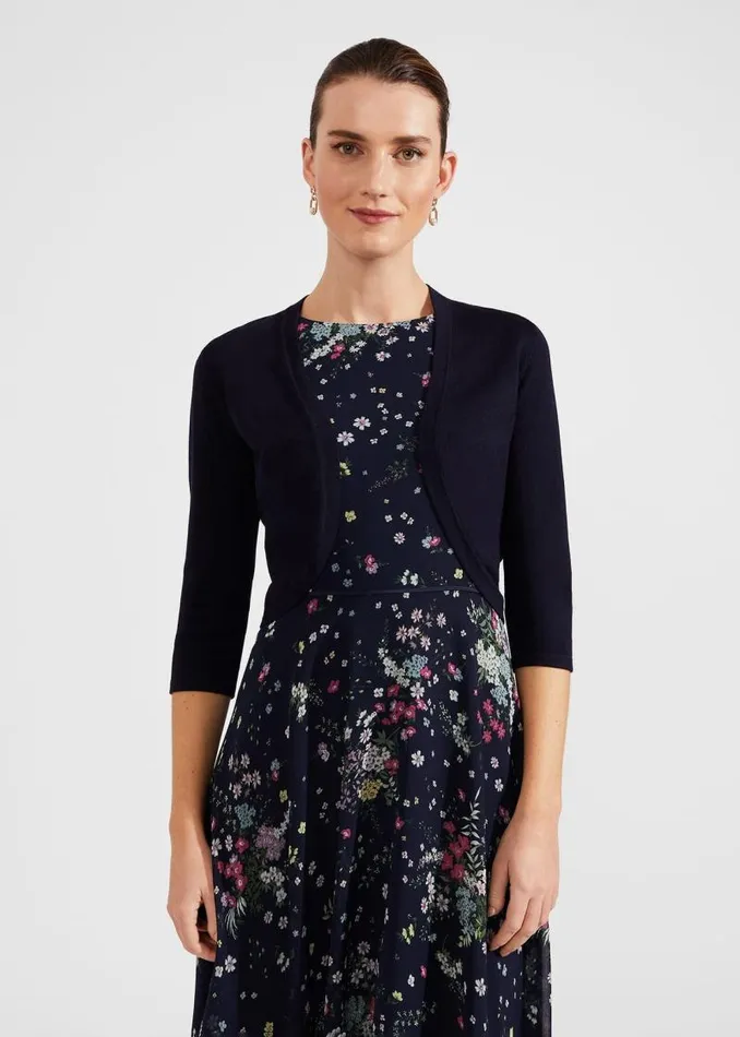 Women HOBBS Jumpers and Cardigans Carrie Bolero Navy