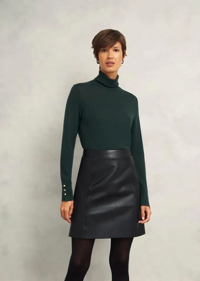 Women HOBBS Jumpers and Cardigans Lara Merino Wool Roll Neck Jumper Hawthorn Green Women HOBBS Jumpers and Cardigans Lara Merino Wool Roll Neck Jumper Hawthorn Green