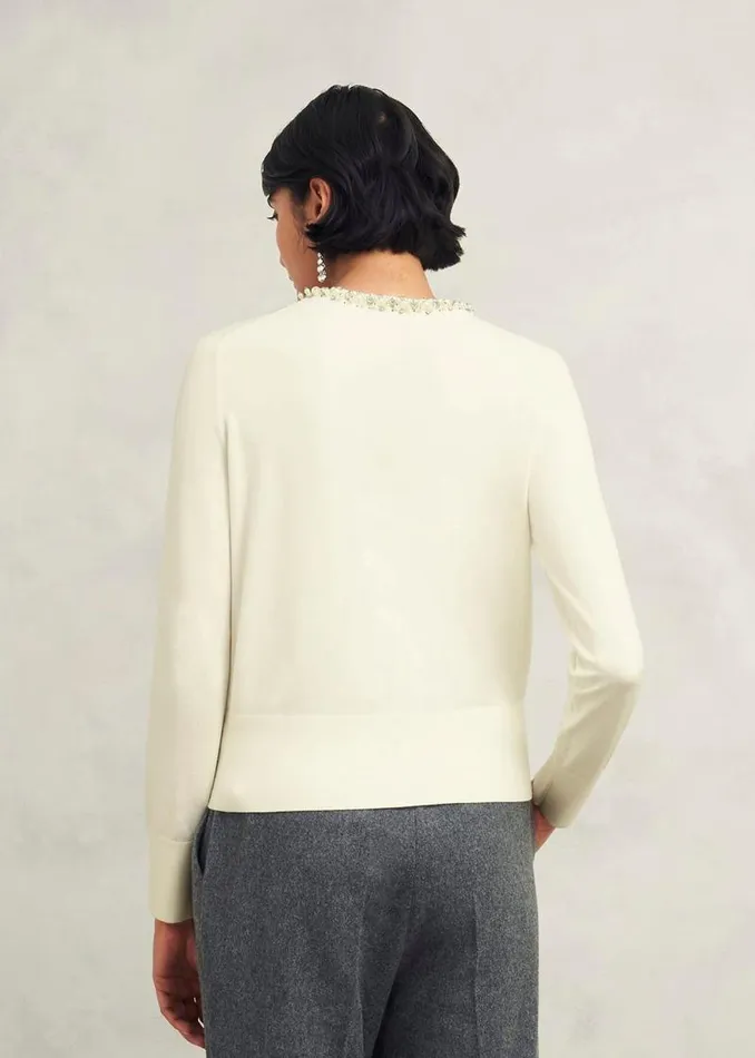 Women HOBBS Jumpers and Cardigans Oakley Beaded Cardigan Ivory